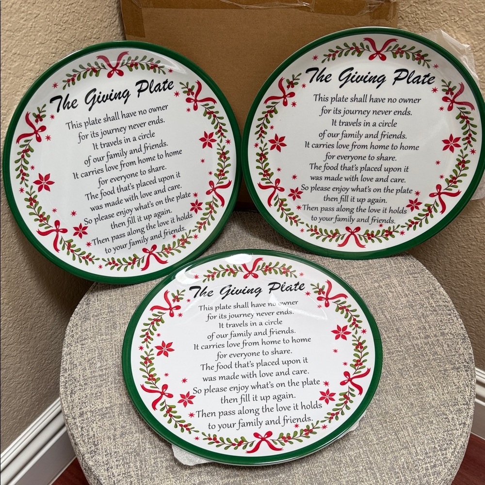 NEW…Set of (3) THE GIVING PLATE, CIRCLE OF GIVING … - Picture 4 of 5